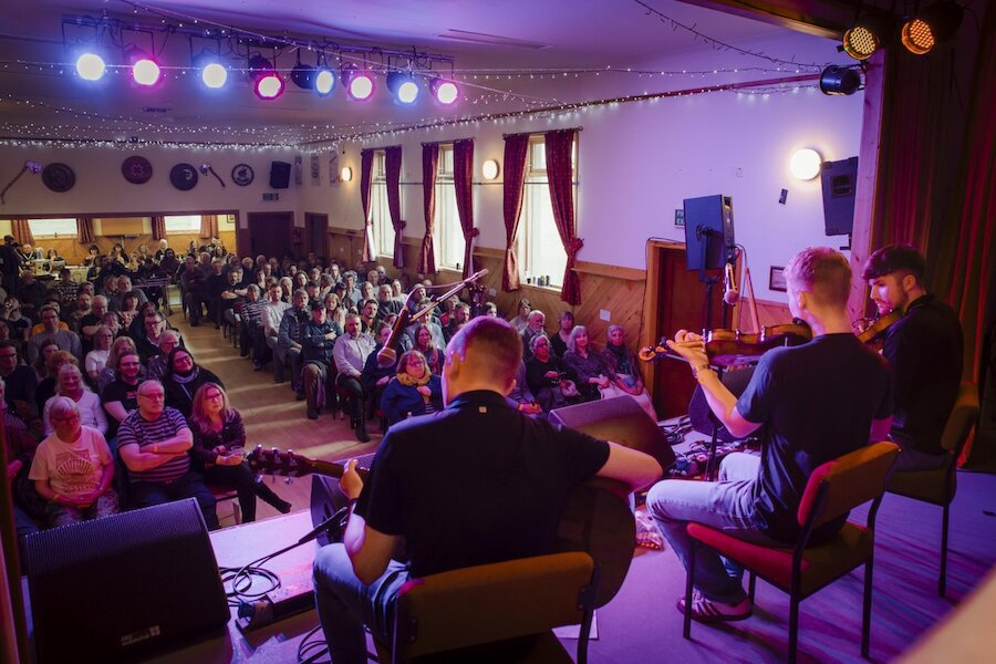 Where is the Shetland Folk Festival held?