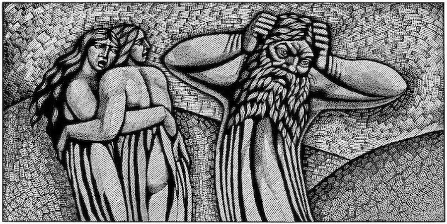 One of the hundred or more wood engravings to be seen at Da Gadderie (Courtesy Shetland Museum and Archives)