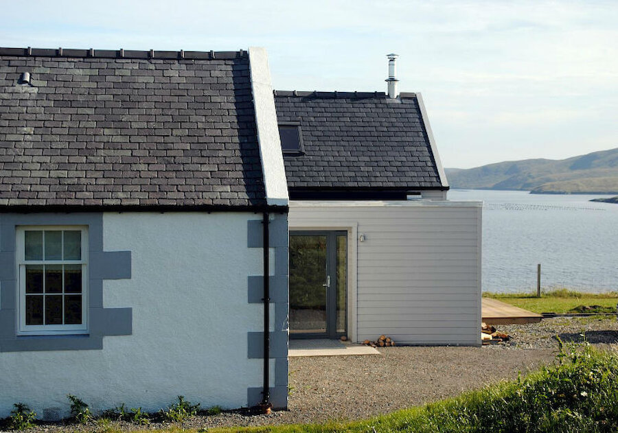 A carefully-considered extension at Muckle Roe Chapel (Courtesy Richard Gibson Architects)