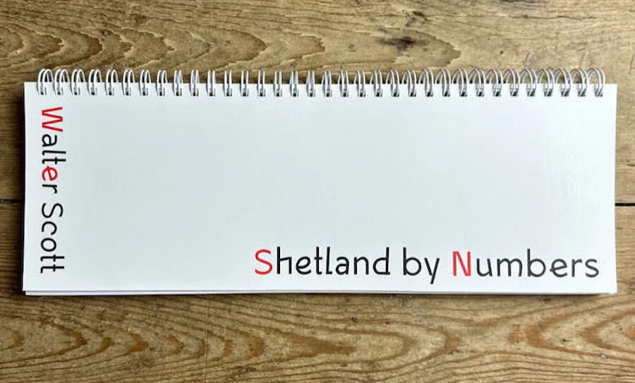 The front cover of Gaada's printed 'Shetland by Numbers'.
