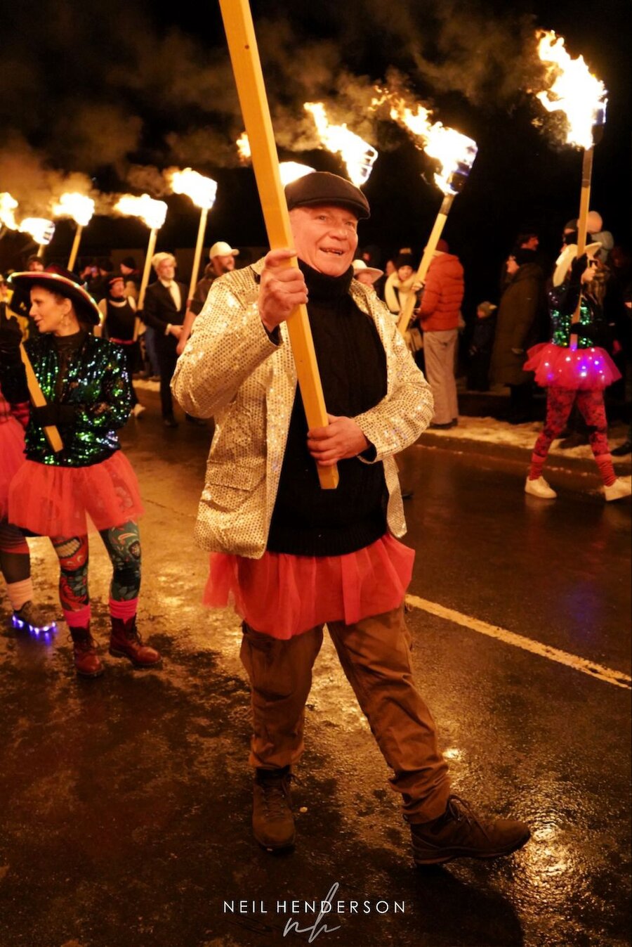 Mark enjoyed the chance to join the guisers at Scalloway Fire Festival. A special episode about that event will be published soon.