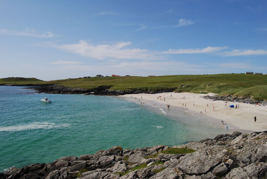 On the best summer days, beaches like this one at Meal in West Burra are popular, but never crowded.