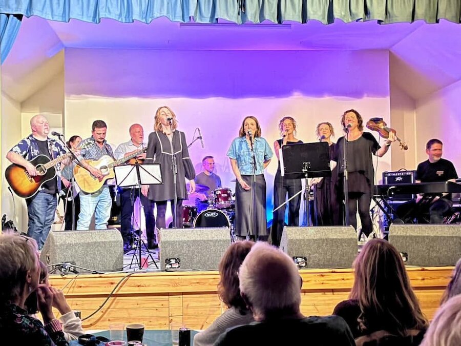 A sold out charity concert in Burra Public Hall for SNAP (Special Needs Adult Parties), with music provided by Shetland/Orkney band Laeverick and Haverin from Orkney.