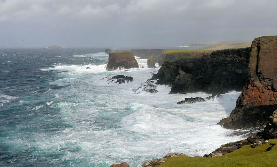 Dr Susan Bowie's practice covers sparsely-populated Eshaness, where spectacular cliffs and excellent walking are among Shetland's highlights (Courtesy Alastair Hamilton)