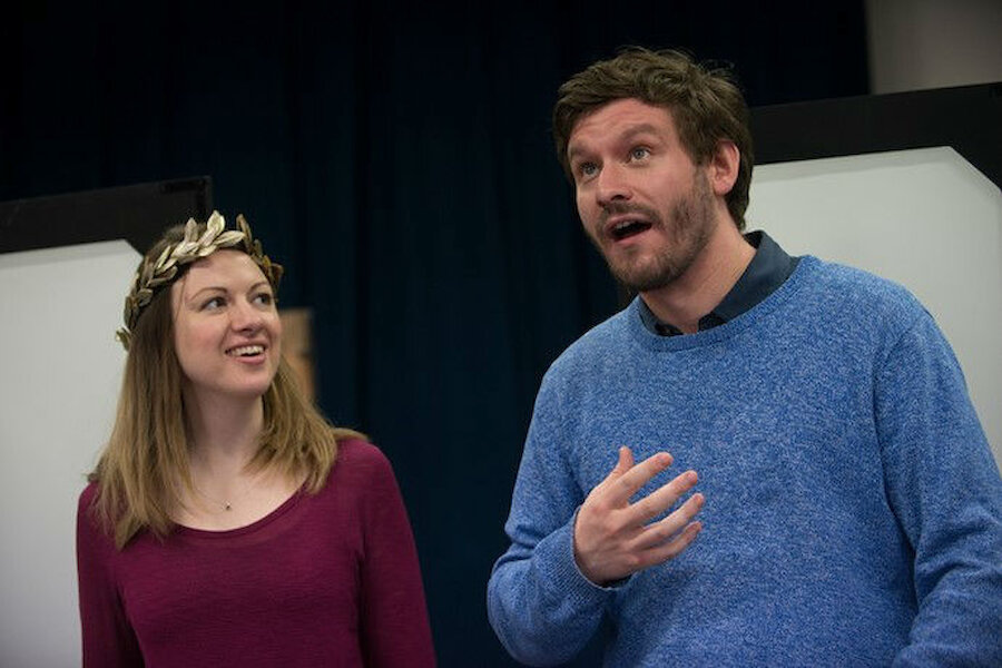 Catherine Backhouse and Jack Furness, seen during rehearsals (Courtesy Scottish Opera/Tommy Ga-Ken Wan)