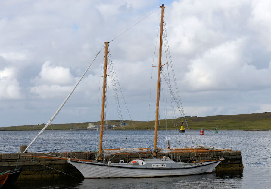 Brünnhilde, said by some to be the most beautiful boat ever constructed in Shetland (Courtesy Alastair Hamilton)