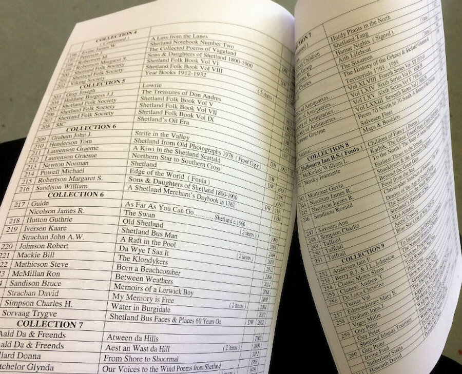 Part of the lengthy catalogue, a reminder of the rich publishing history of the islands (Courtesy Alastair Hamilton)