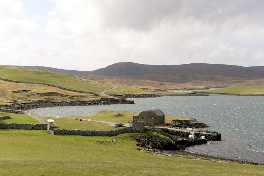 The old pier at Lunna, original base for the Shetland Bus operation (Courtesy Alastair Hamilton)