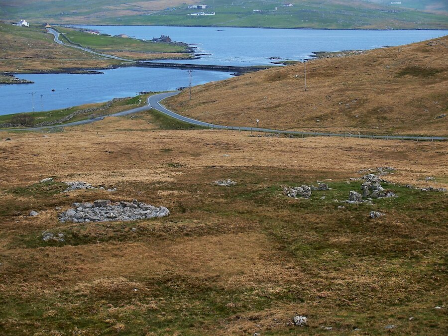 The road from Sandness joins the Walls-Lerwick road at Bridge of Walls (Courtesy Promote Shetland)