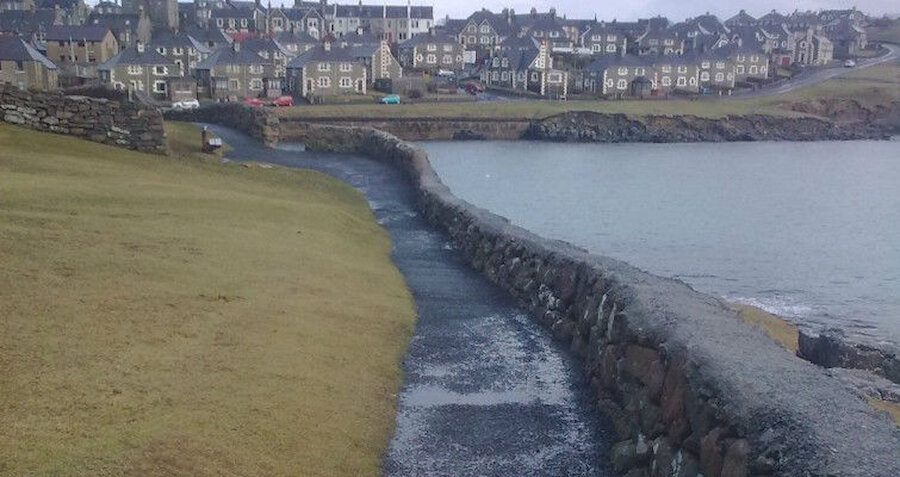 This path, popular with walkers, could be improved to provide a better route to the new Anderson High School (Courtesy Shetland Islands Council)