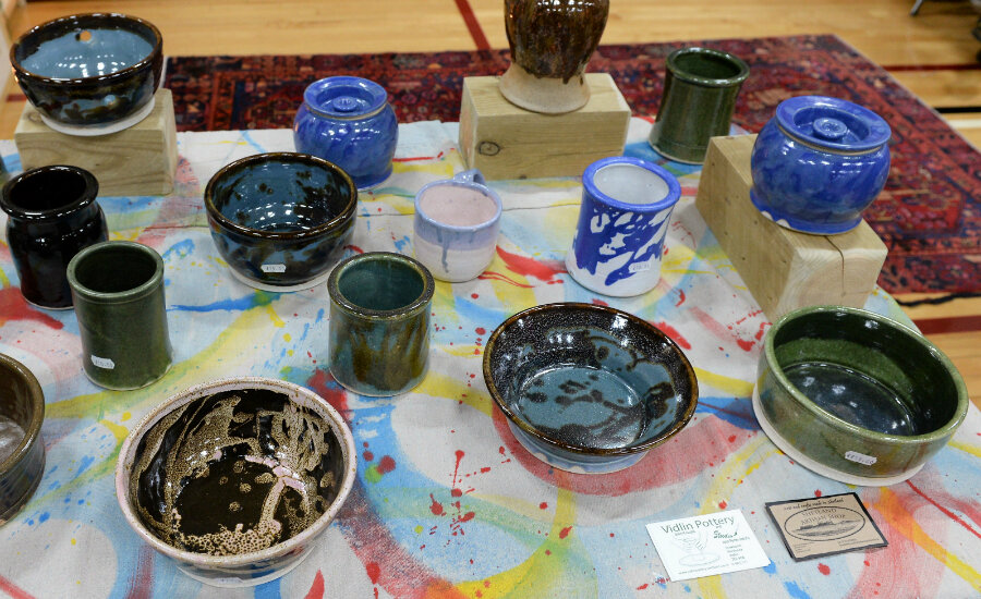 Bowls, mugs and vases from the Vidlin Pottery (Courtesy Alastair Hamilton)