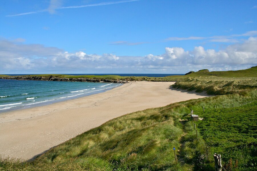 The beautiful sands at Breckon in Yell