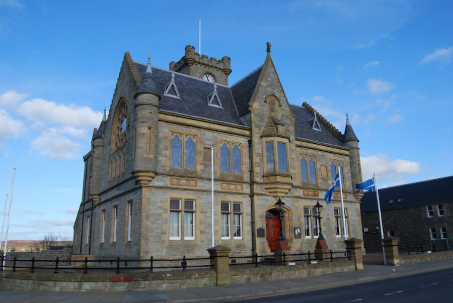 Lerwick Town Hall from the north-west (Courtesy Alastair Hamilton)