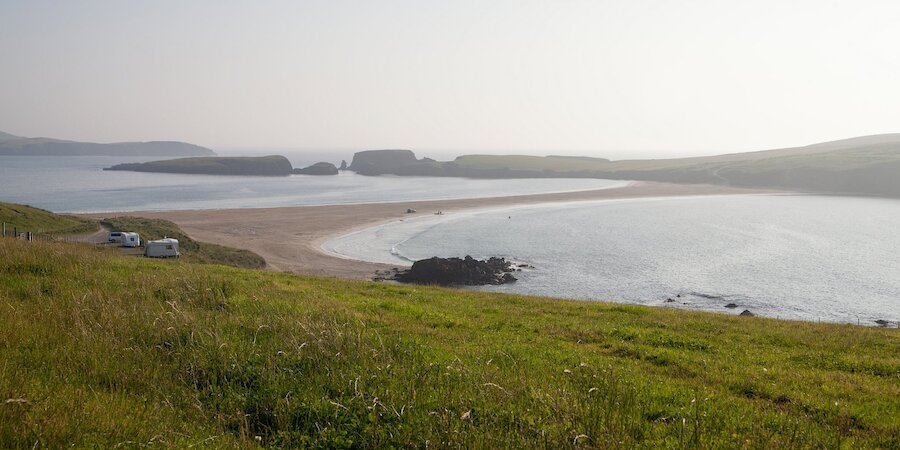 The tombolo that links St Ninian's Isle to the mainland