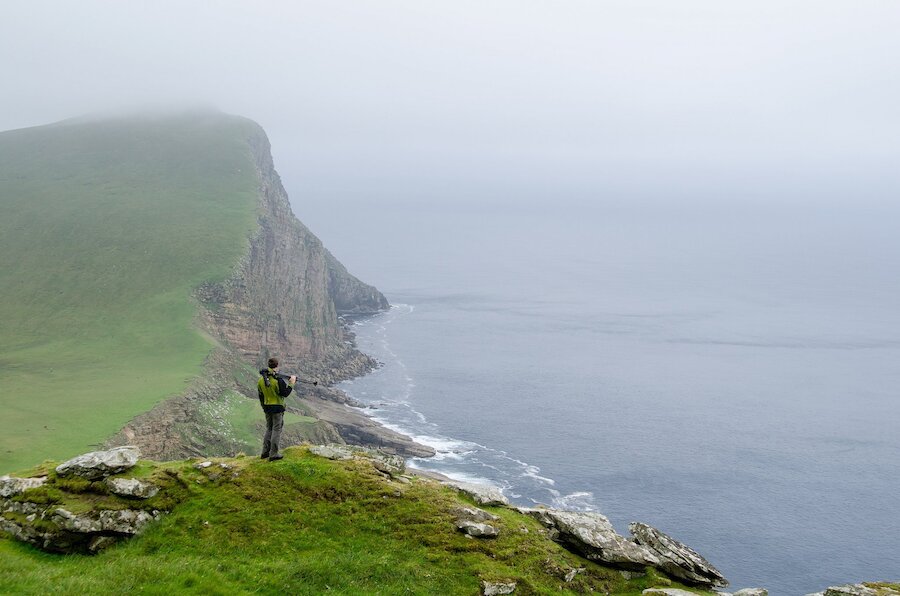 The dramatic cliffs of Foula