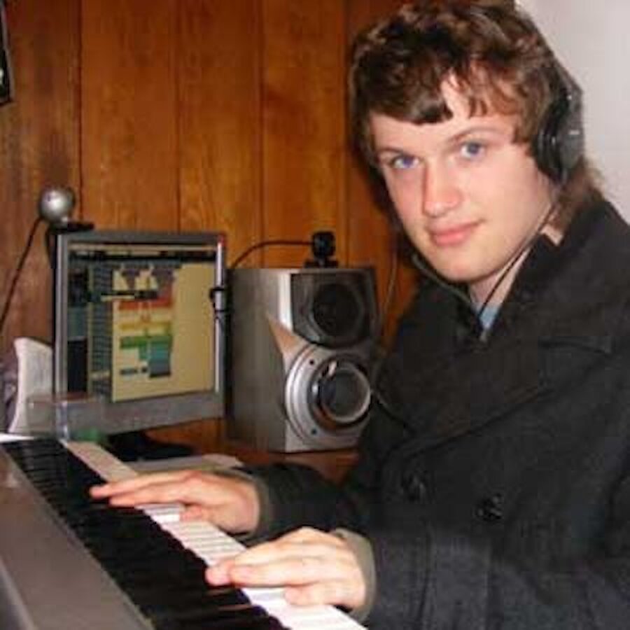 Eamonn Watt at the keyboard