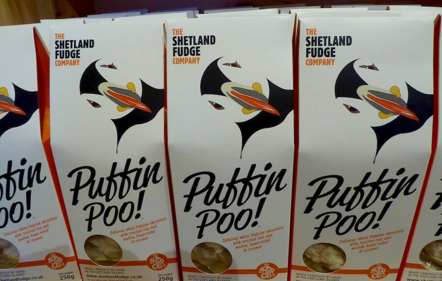 The famous Shetland Fudge Puffin Poo